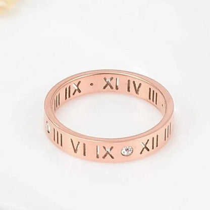 Roman Numericals Ring - Sizes Available (Select From the Option)