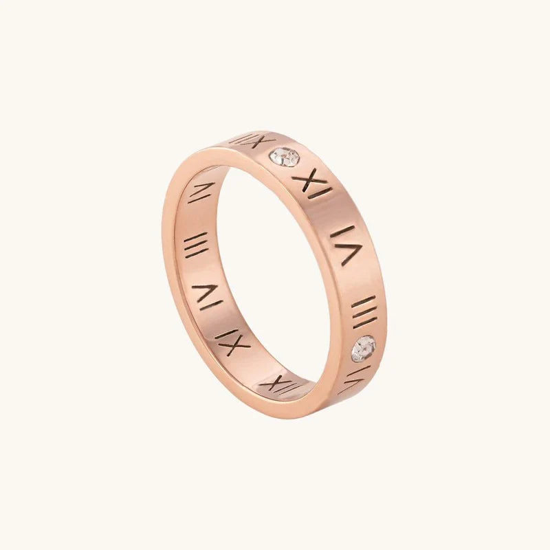 Roman Numericals Ring - Sizes Available (Select From the Option)