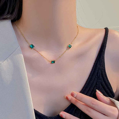 Triple Gemstone Necklace (Available in 2 Variants)