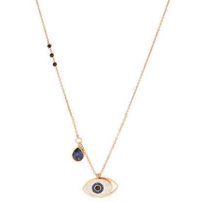 Blue Evil Eye Rose Gold Necklace