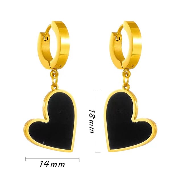 Heart Drop Glam Earrings