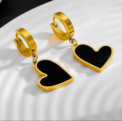 Heart Drop Glam Earrings