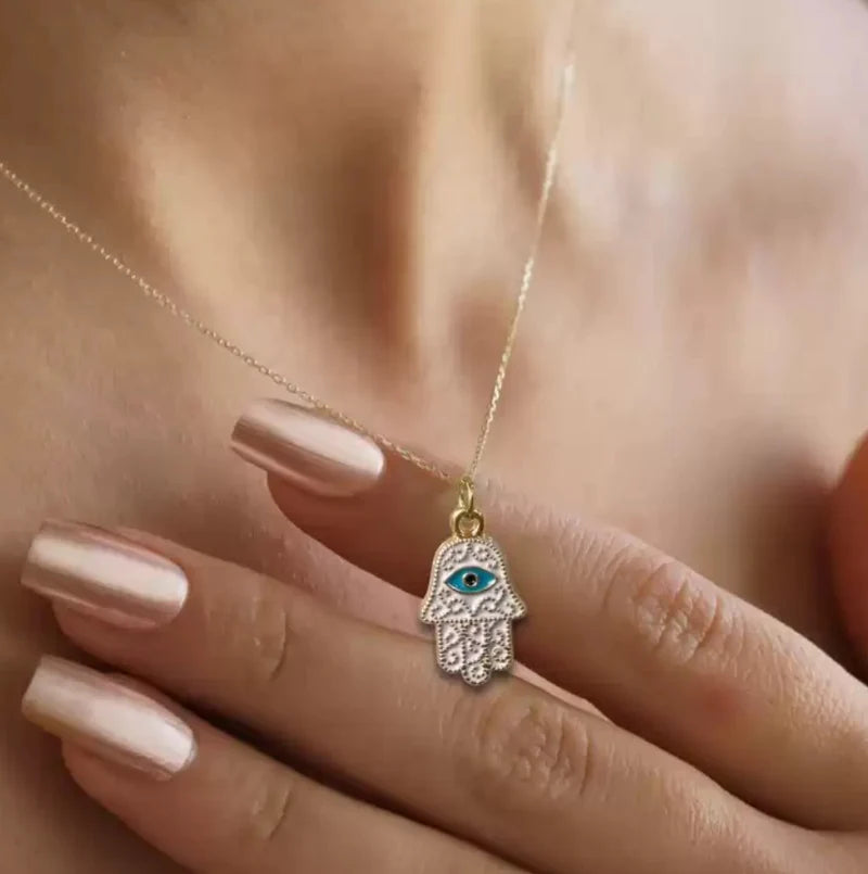 Hamsa Hand Charm Necklace