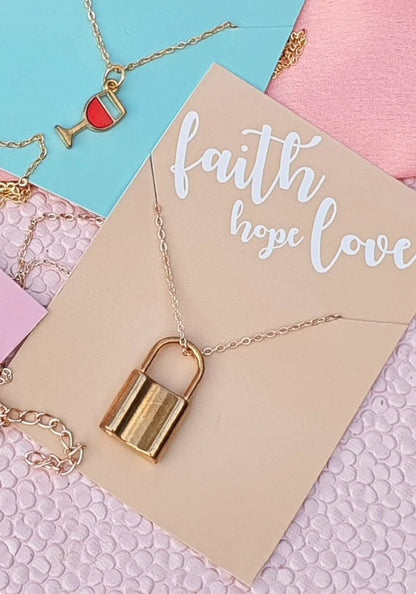 Rosegold Lock Necklace