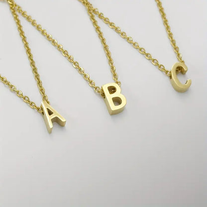 Mini Initials Pendant Chain Necklace