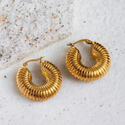 Golden Snail Hoops
