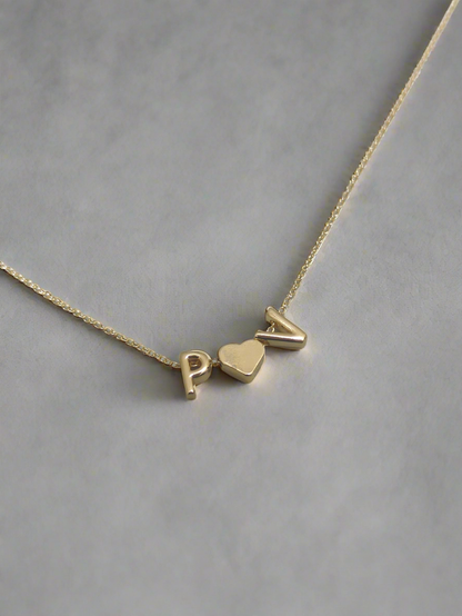 Mini Initials Pendant Chain Necklace