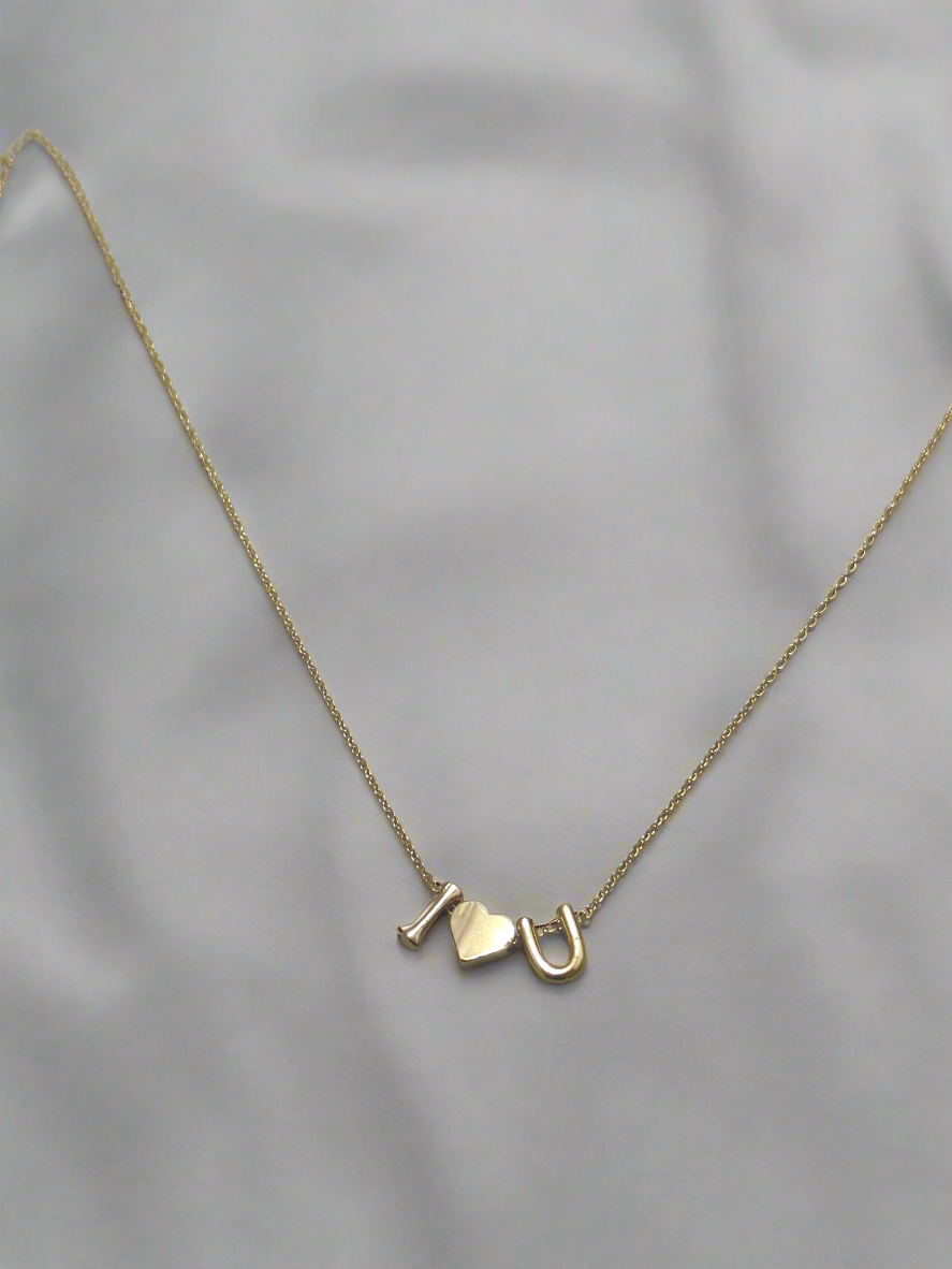 Mini Initials Pendant Chain Necklace