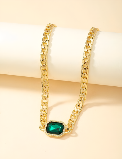 Rich Emerald Cuban Choker Necklace