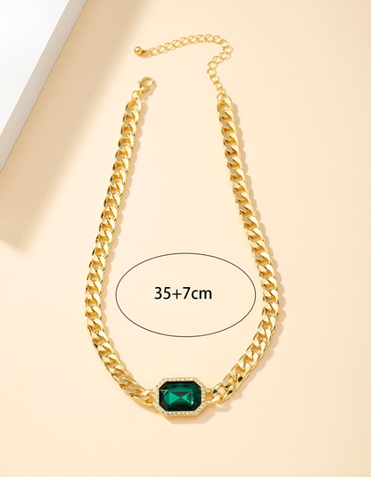 Rich Emerald Cuban Choker Necklace