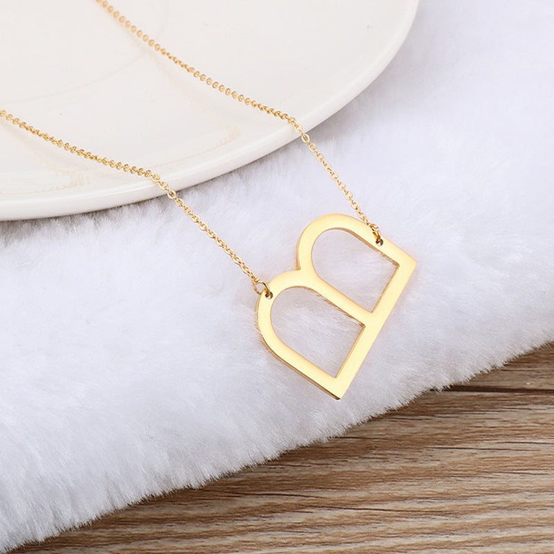 Sideways Oversized Initial Necklace