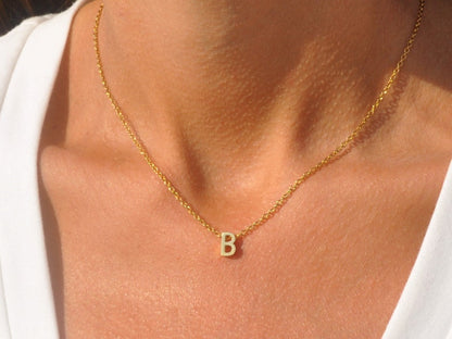 Mini Initials Pendant Chain Necklace