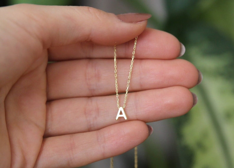 Mini Initials Pendant Chain Necklace