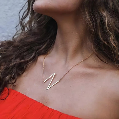 Sideways Oversized Initial Necklace