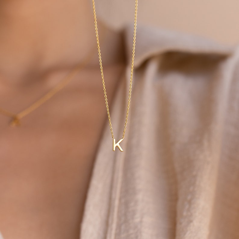 Mini Initials Pendant Chain Necklace