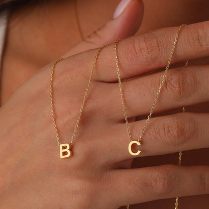 Mini Initials Pendant Chain Necklace