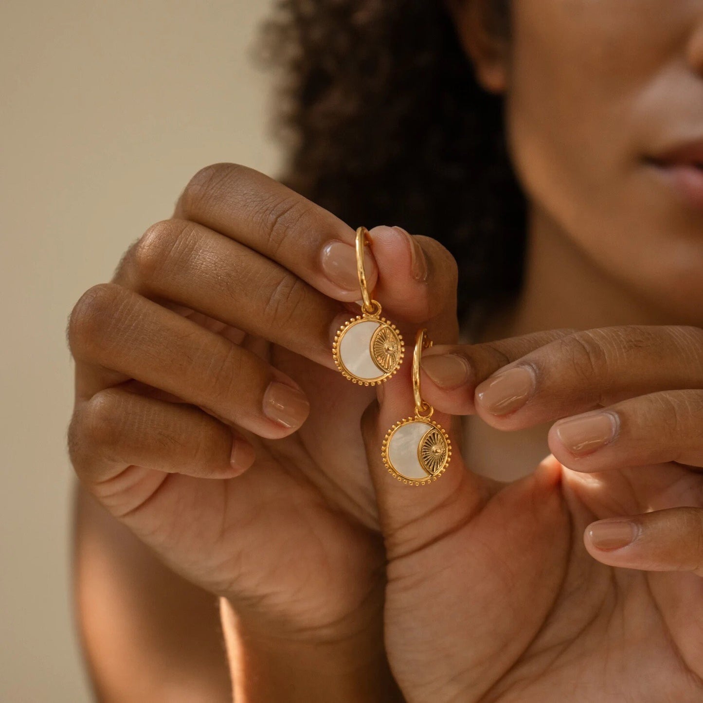 Chic Eclipse Charm Hoops