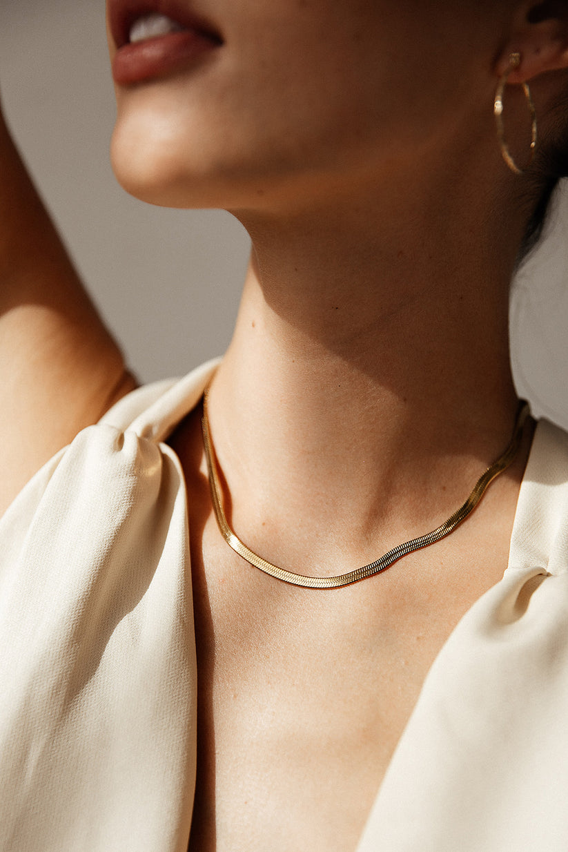 Herringbone Snake Chain Necklace