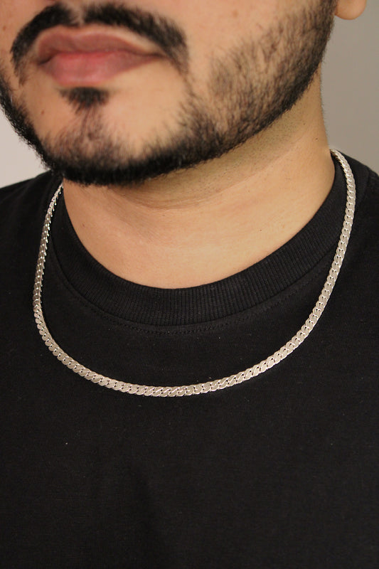 Pave Cuban Link Chain in Yellow Gold 3 MM