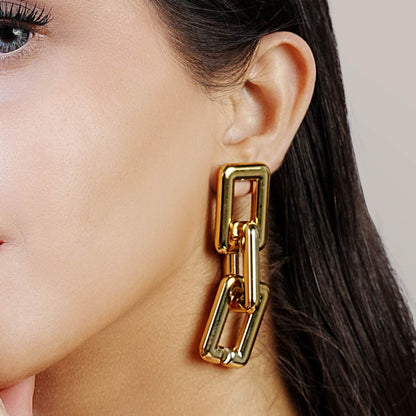 Cuban Link Drop Earrings - (Available in 2 Variants)