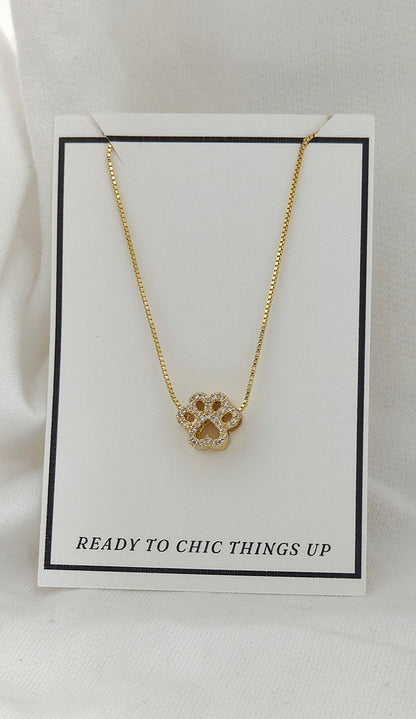 Paw Print Pendant Necklace