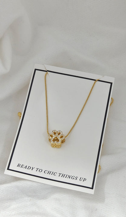 Paw Print Pendant Necklace