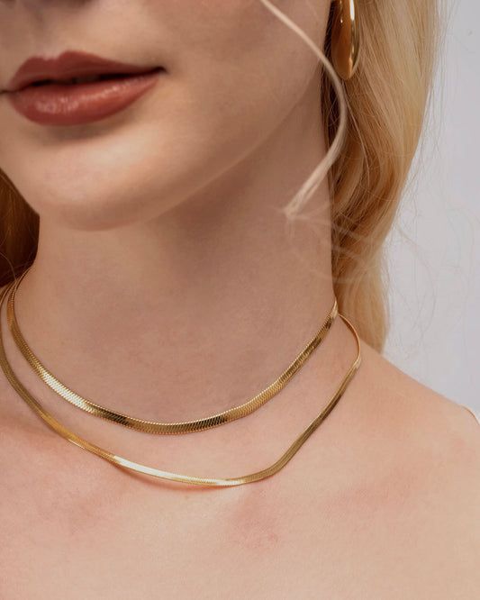 Herringbone Snake Chain Necklace