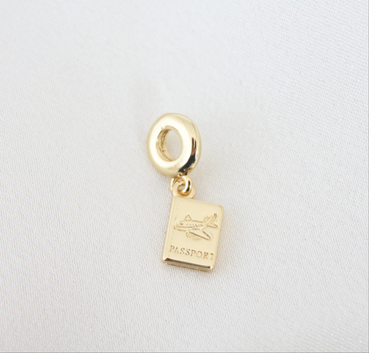 Engraved Passport Charm Bracelet